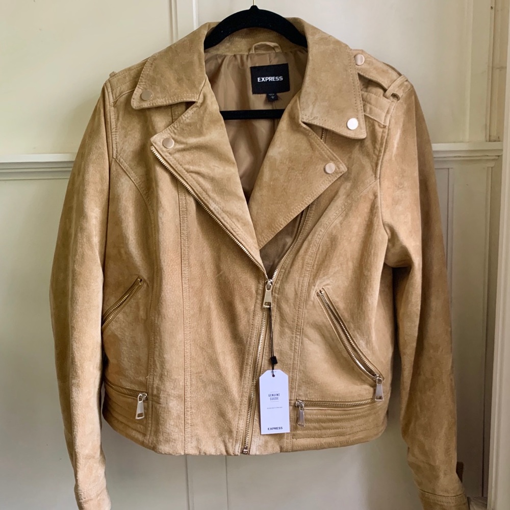 Genuine Suede Moto Jacket